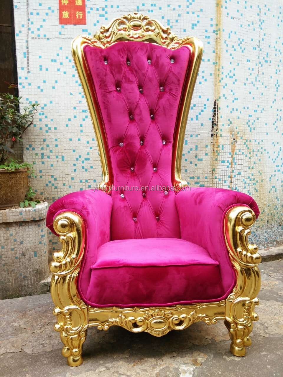 High Back Wedding King And Queen Throne Chairs Buy King And Queen