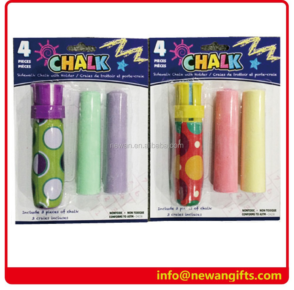 1 Pc Chalk Holder And 3pcs Jumbo Sidewalk Gym Chalk Buy Sidewalk