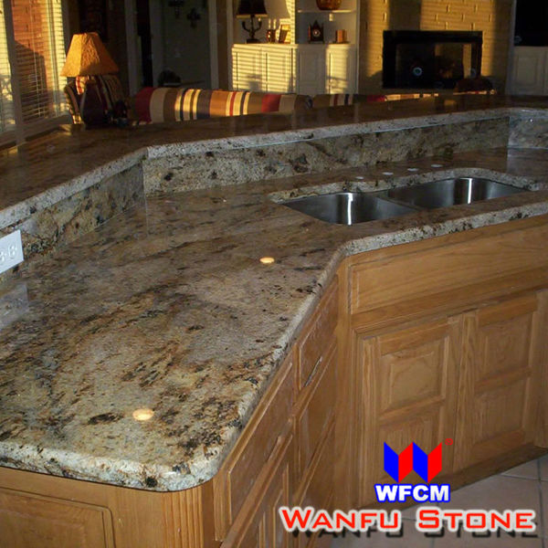 Verde Ubatuba Granite kitchen Countertop Custom Beveled Edge