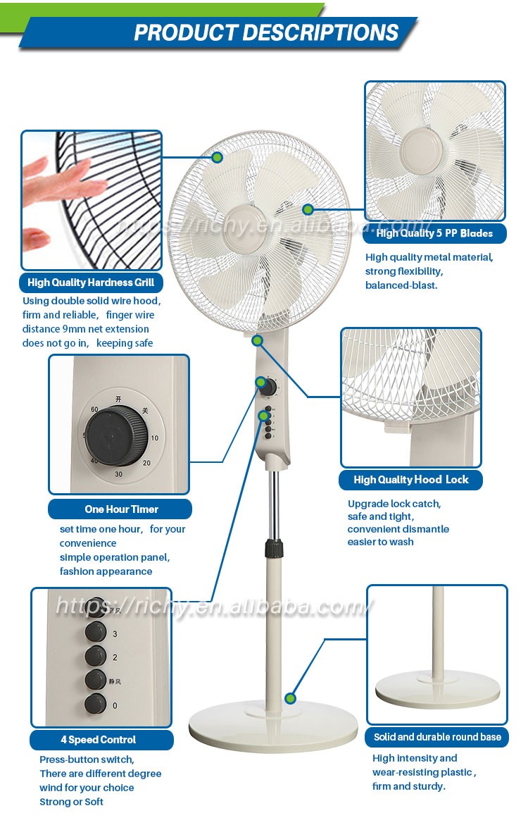 Electric Charging 16" Inverter Spare Parts Price Stand Fan Buy 16