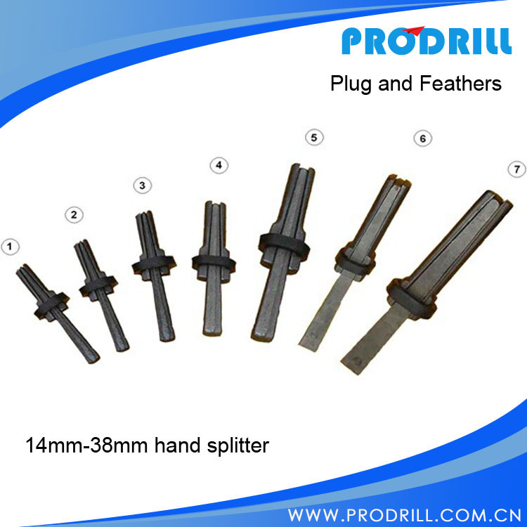 dia.14mm to 38mm hole Plug and feathers
