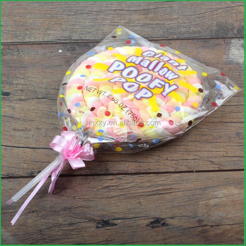75g Giant Mallow Poofy Pop Marshmallow Cotton Candy Lollipop Buy