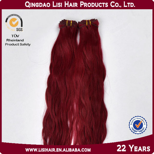 Virgin Remy Full Cuticle Tangle and Shedding Free Red Wine Hair Weave