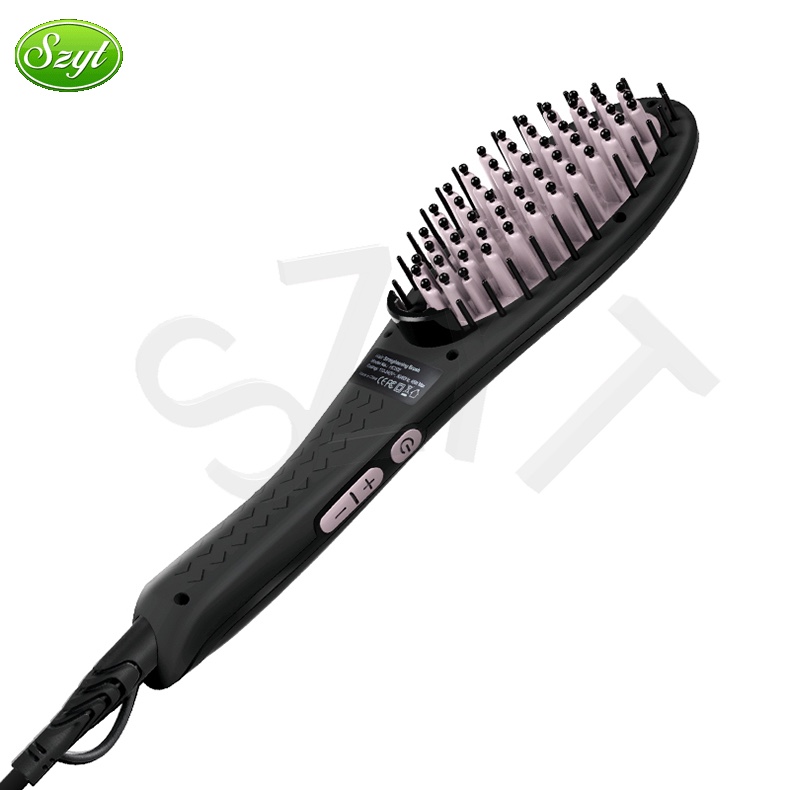 ブラシくしストレートヘアーアイロンは装備温度制御電気毛矯正櫛HSB002QU 問屋・仕入れ・卸・卸売り