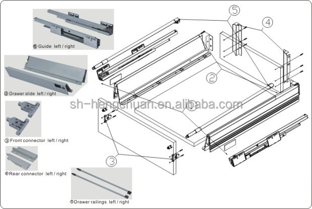 Tandem Box Kitchen Drawer Runners Soft Close Buy Drawer Runners