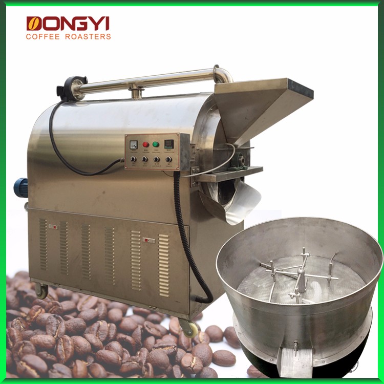 Roasted Cacao Beans Making Machine Gas Cocoa Bean Roasting Machine For