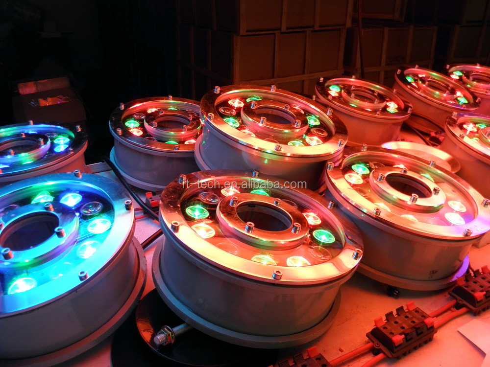 ステンレス鋼屋外景観12v24vrgb9ワットled噴水ライトマルチカラー仕入れ・メーカー・工場