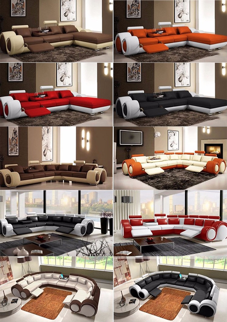 Alibaba moderne ontwerp lederen europese stijl l of u vormige sofa ...