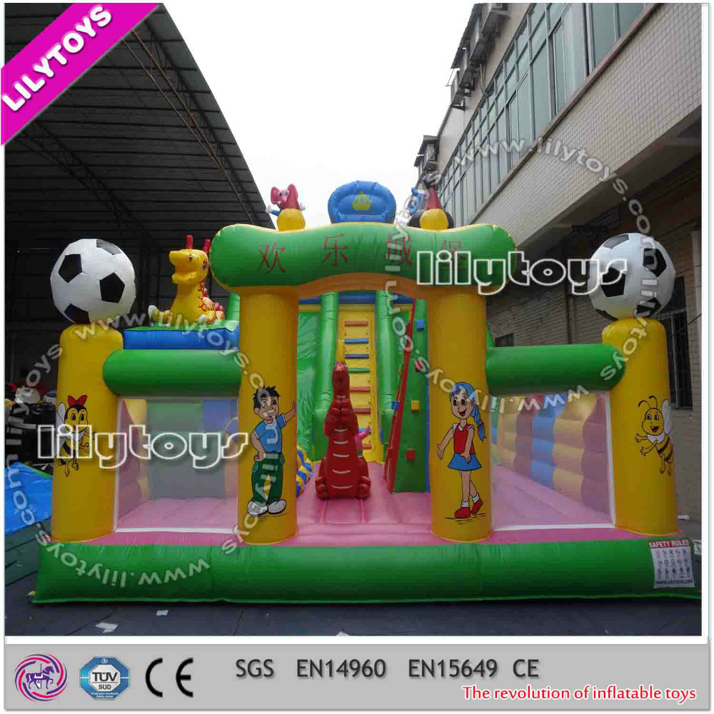 中国の遊園地のおもちゃ、 子供インフレータブル遊び場gamsのコンボバウンサーとのスライドは、仕入れ・メーカー・工場
