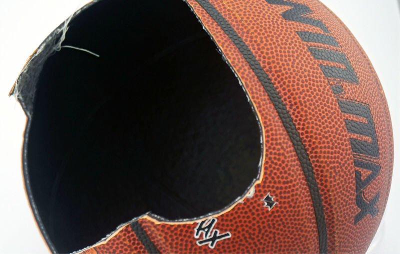Size 7 Pu Leather Basketball /rubber Bladder Basketball Packing In A Pp