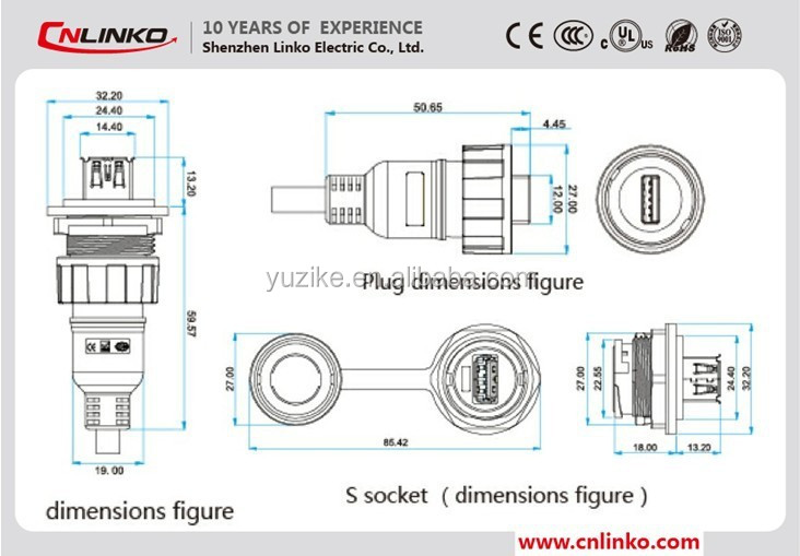 マイクロusbオスコネクタip67alibabaのベンダーによって生成される赤cnl<em></em>inkoタッチ仕入れ・メーカー・工場