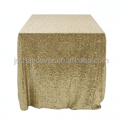 の刺繍の金96インチの正方形のスパンコールのテーブルクロス結婚式卸売問屋・仕入れ・卸・卸売り