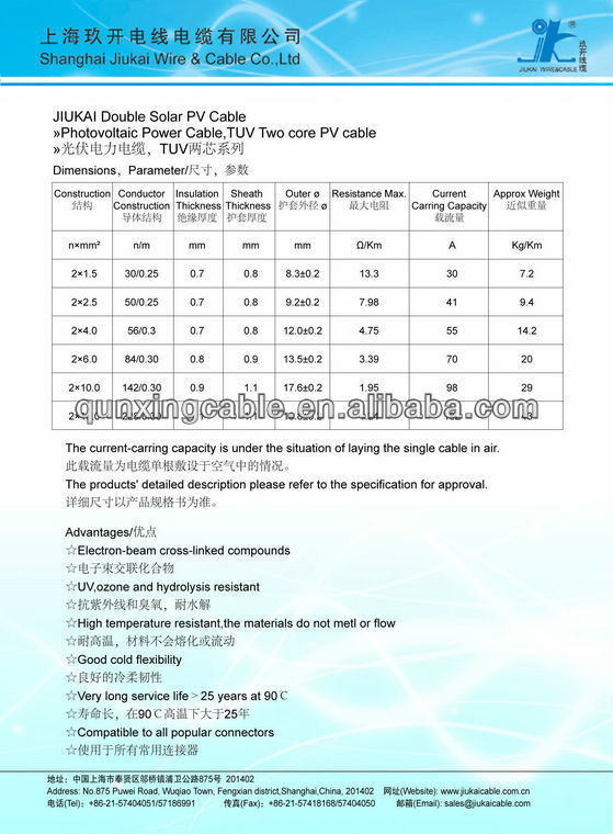 Tuvの承認pv1-f100m/rollfigure8黒赤4平方ミリメートルxlpeシース用太陽ケーブルdc太陽光発電パネルシステム仕入れ・メーカー・工場