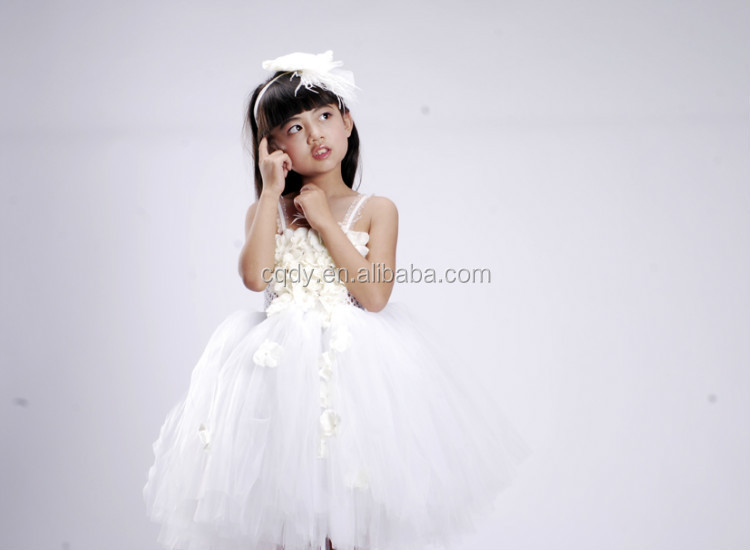 2014 hot sale white princess flower girl wedding dresses of 5 years old white flower-girl-net-dresses for wedding仕入れ・メーカー・工場