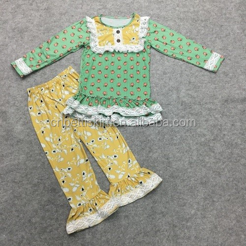 2016新しい人気マスタードパイリメイク女の子ブティック卸売子供ブティック服仕入れ・メーカー・工場
