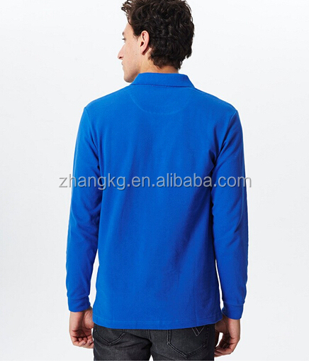 基本的なロングスリーブポロシャツ、 カスタマイズされた100ピケポロシャツ綿プレーン中国のサプライヤーから仕入れ・メーカー・工場