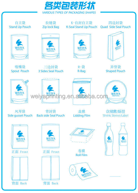 China kraft paper packaging bag with transparent window,using hot stamping for food packaging