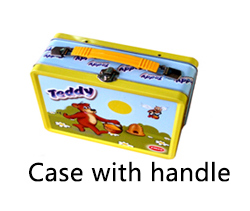 Empty tin cans for candy chocolate chewing gums
