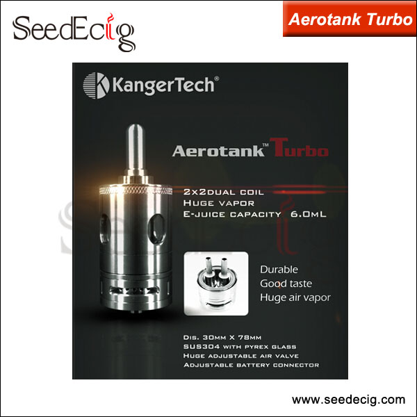 2014 Kangertech double dual coils kanger aerotank turbo 6.0 mL capacity adjustable air valve tanks vs protank3 earotank giant