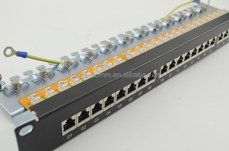 LY-PP6A-17 1u 19インチt568bとt568a stp cat6a 24ポートシールド付きパッチパネル仕入れ・メーカー・工場