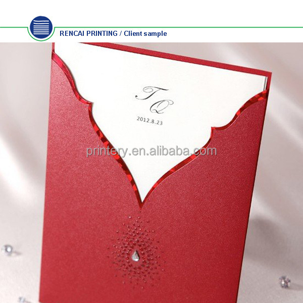 新しい緑の結婚式の招待状のカード3d昇進のための中国のサプライヤー仕入れ・メーカー・工場