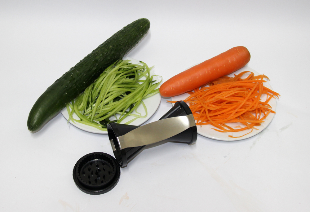 緑黒spirelliステンレス鋼スパイラルスライサー野菜スパイラルスライサーテレビで見られるように問屋・仕入れ・卸・卸売り