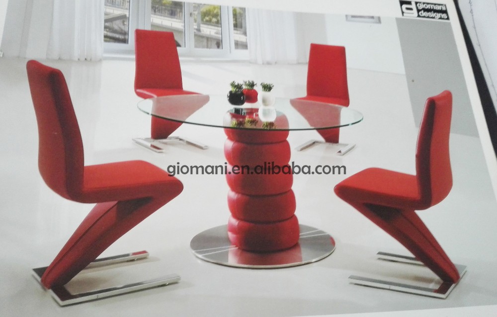 ステンレススチール台座ラウンドテーブルと椅子ホーム家具デザイン仕入れ・メーカー・工場