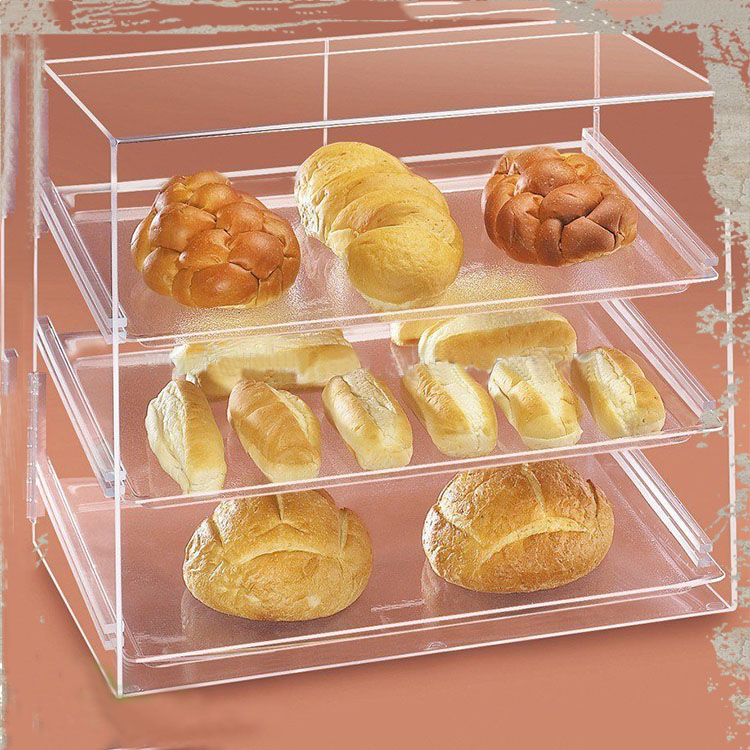 Hot Acrylic Material Floor Standing Large Capacity,Acrylic Bakery Case