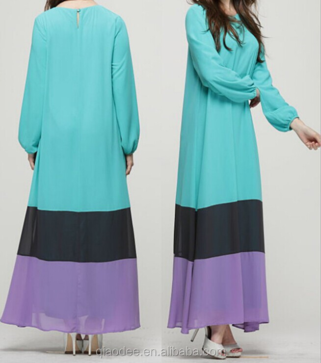 東莞アパレル婦人服メーカーアラビアスプライスカラフルな真珠シフォンイスラム教のスタイルのドレス問屋・仕入れ・卸・卸売り