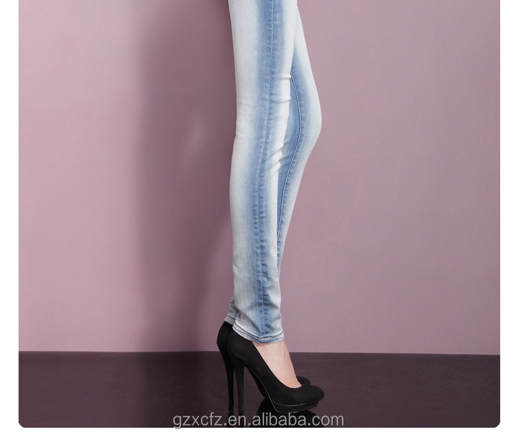 曲がりくねった魅力的な綿100％3043卸売新しいスタイルの女性のジーンズ仕入れ・メーカー・工場