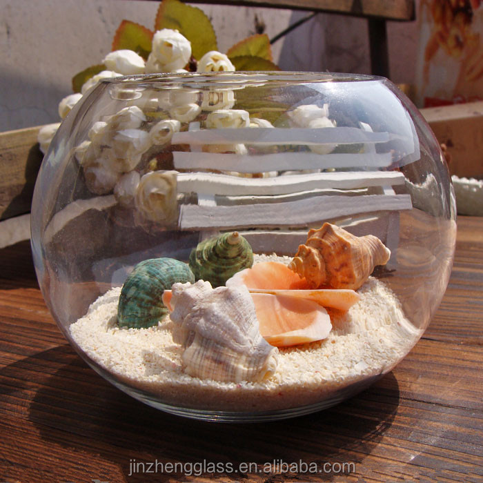 安い透明な丸いガラスの花瓶金魚鉢デスクトップ問屋・仕入れ・卸・卸売り