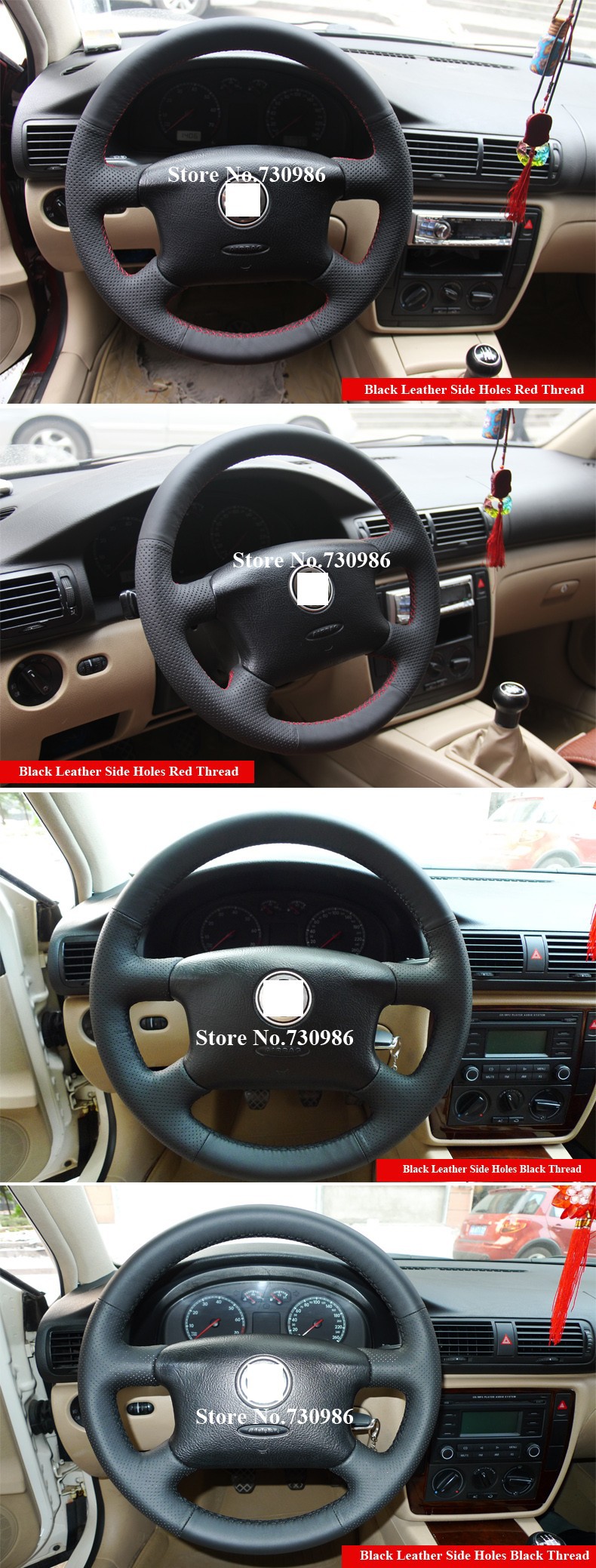 for VW Passat B5 Leather Steering Wheel Cover