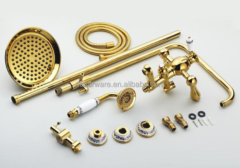 ファイブスター標準的な豪華な黄金の真鍮のシャワーセット、 ハンドシャワー、 レインシャワー仕入れ・メーカー・工場