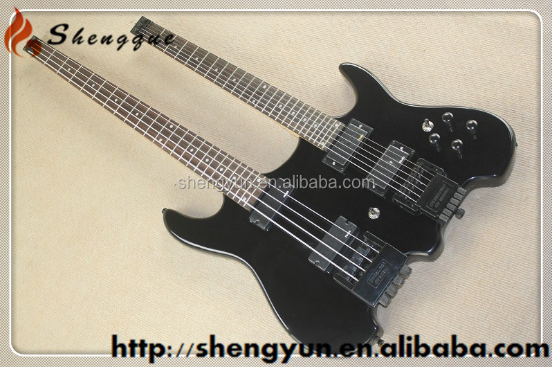 No Head Double Neck Black Electronic Guitars Buy No Head Electronic