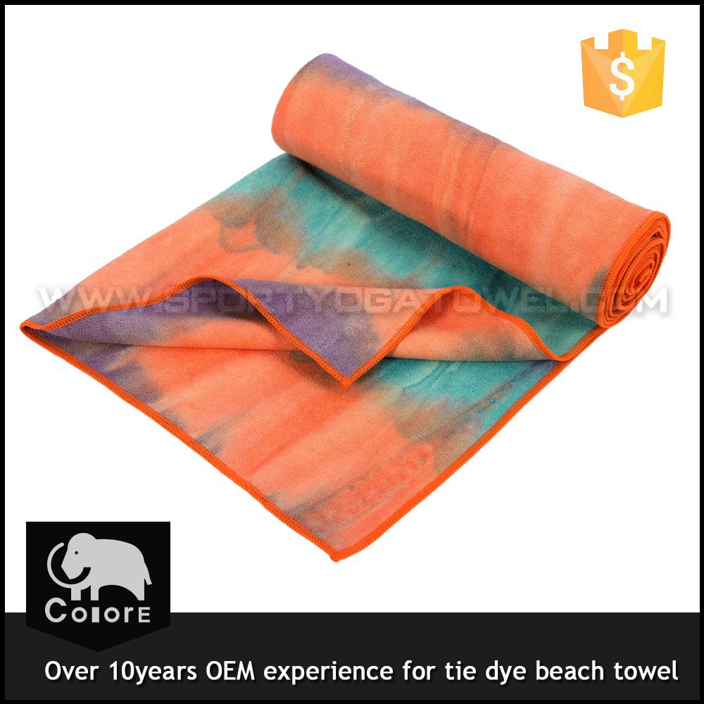 end high quality silk screen print beach towel with logo