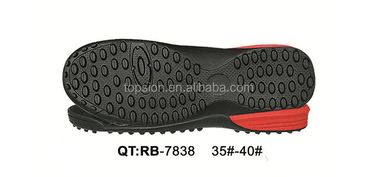 熱い販売のスリップ- 性ゴムゴムシート製造靴の赤ソールアウトソール仕入れ・メーカー・工場