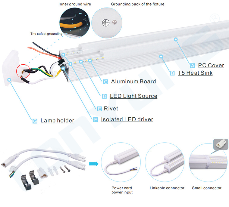 High Pf 0 95 T5 Fluorescent Light 28watts Led Reb Jpg