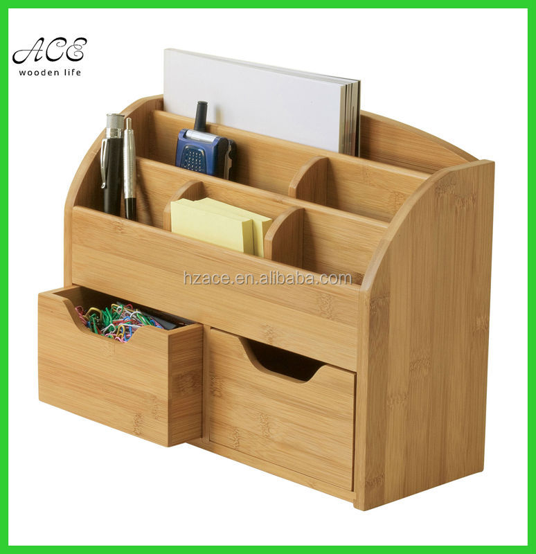 Custom Bamboo Desk Organizer Office Table 001 Jpg 002 003