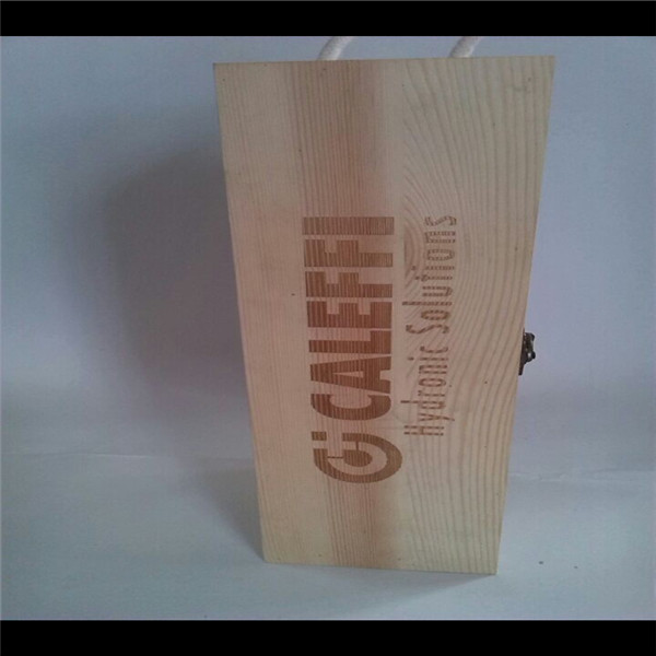 2014 hot sale Mongolian Scotch Pine Wooden Red Wine Box for Package