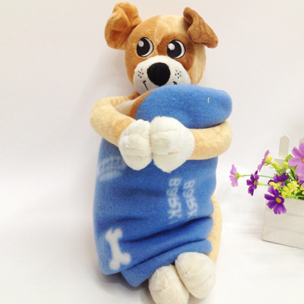 ベビー掛け布団おもちゃとてもかわいい安い動物ぬいぐるみ犬赤ちゃん毛布仕入れ・メーカー・工場