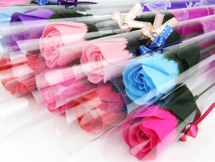 卸売中国ロマンチックなバレンタインデーの贈り物バラ石鹸の花の美しさ問屋・仕入れ・卸・卸売り
