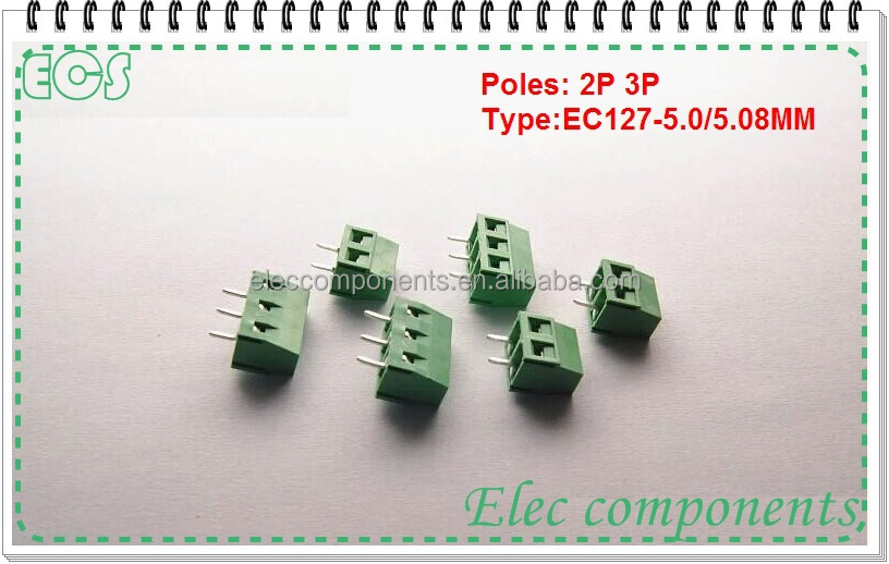 Ec127-2pec127-3pec1275. 08ミリメートルpcbねじ2pin/3pin5. 08ミリメートルストレートピンpcbねじ端子台コネクタ仕入れ・メーカー・工場