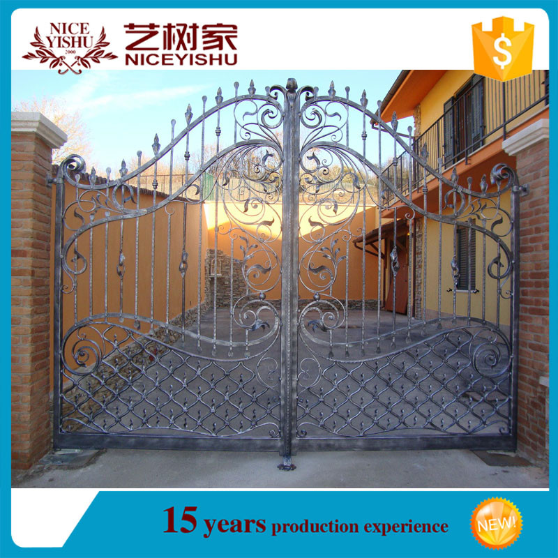 2016 Allibaba Com Metal Main Door Design Forged Wrought Iron Gate