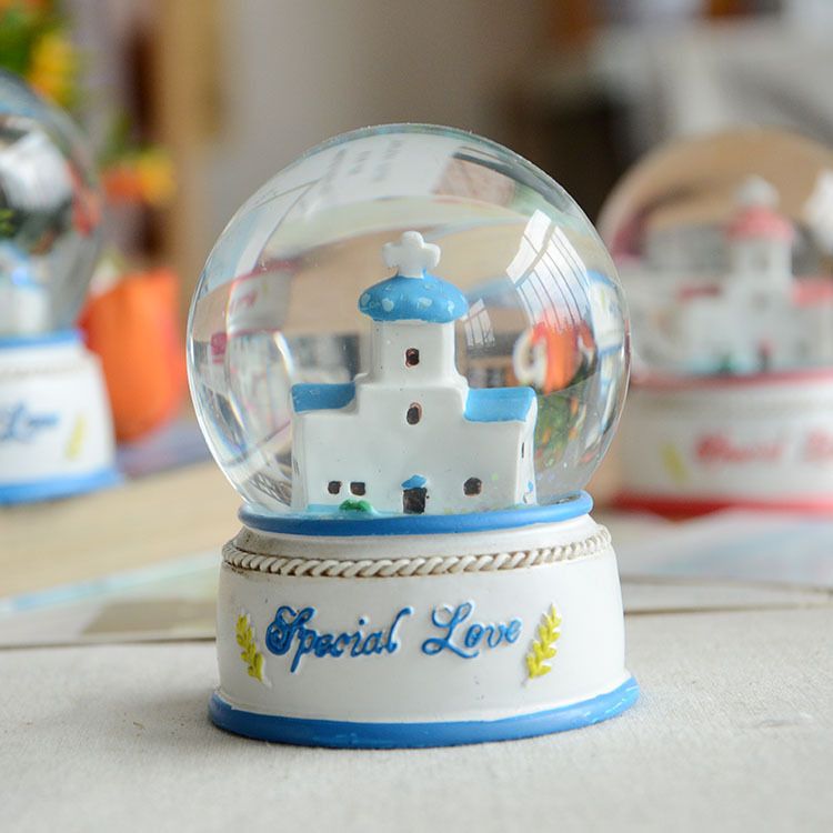 食料品のミニハウス雑貨雪片の装飾品、 ハウジング水晶玉、 d0827水晶玉問屋・仕入れ・卸・卸売り