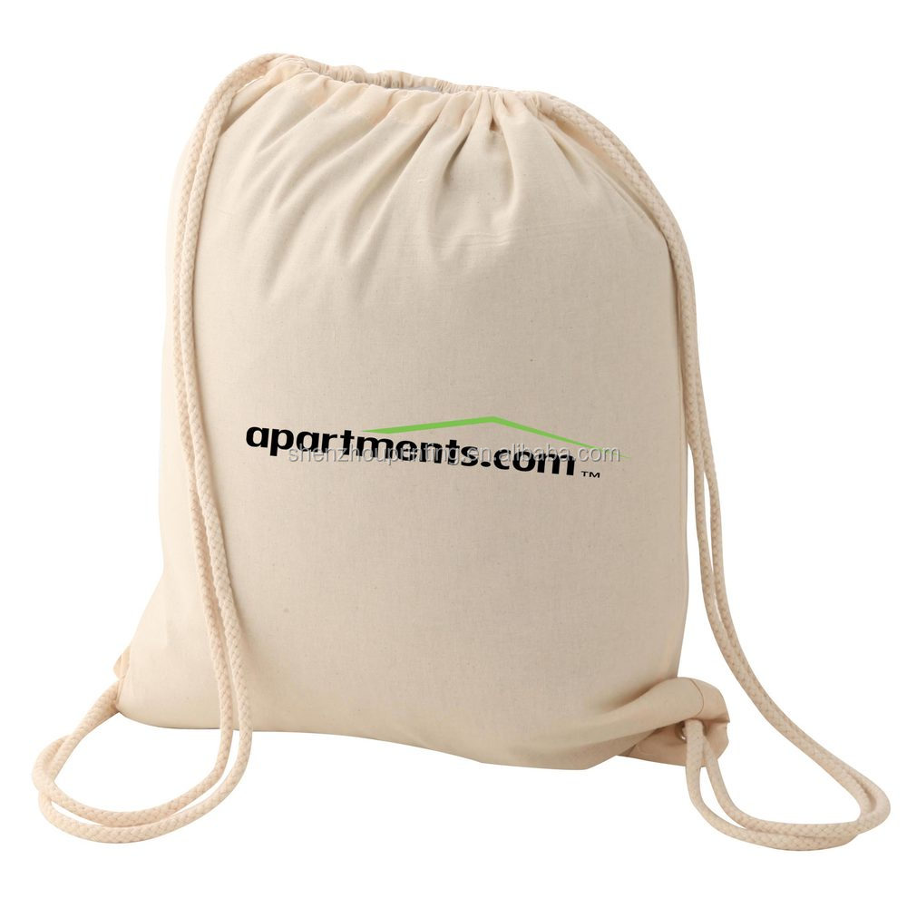 ホット製品オーガニックコットンの巾着bags/綿のキャンバスバッグ/綿巾着袋仕入れ・メーカー・工場