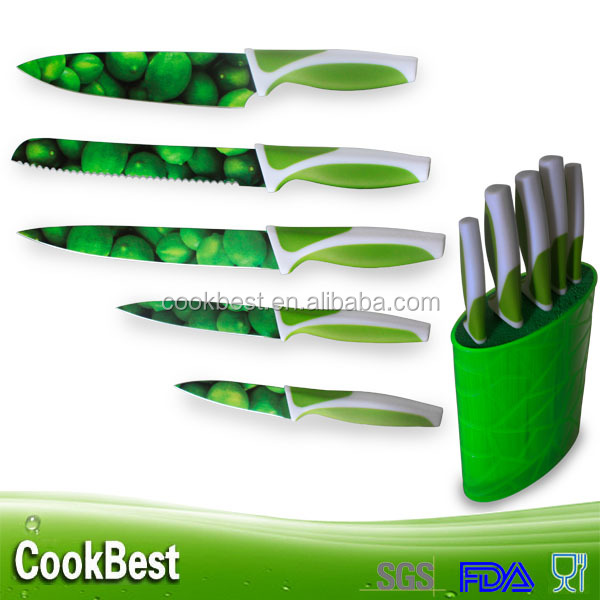 color knife set with PP handle of 5問屋・仕入れ・卸・卸売り