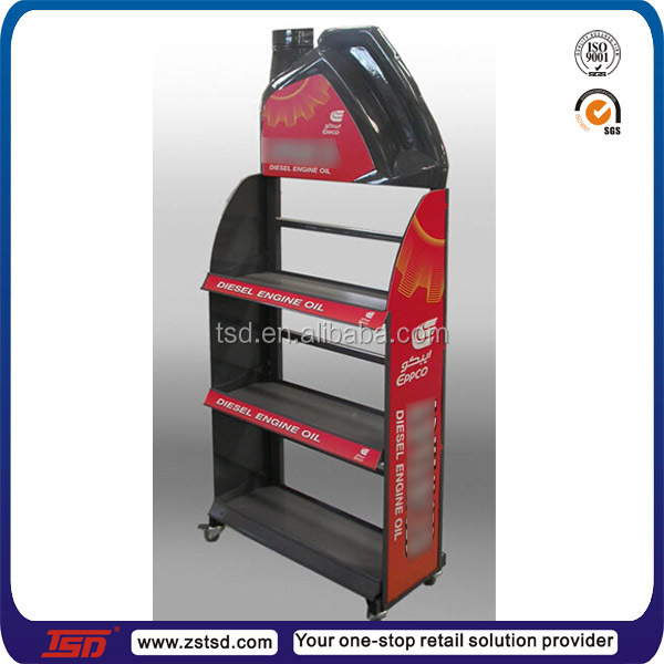 Tsdm369 Engine Oil Display Shelf Rack/2 Sided Free Standing Display