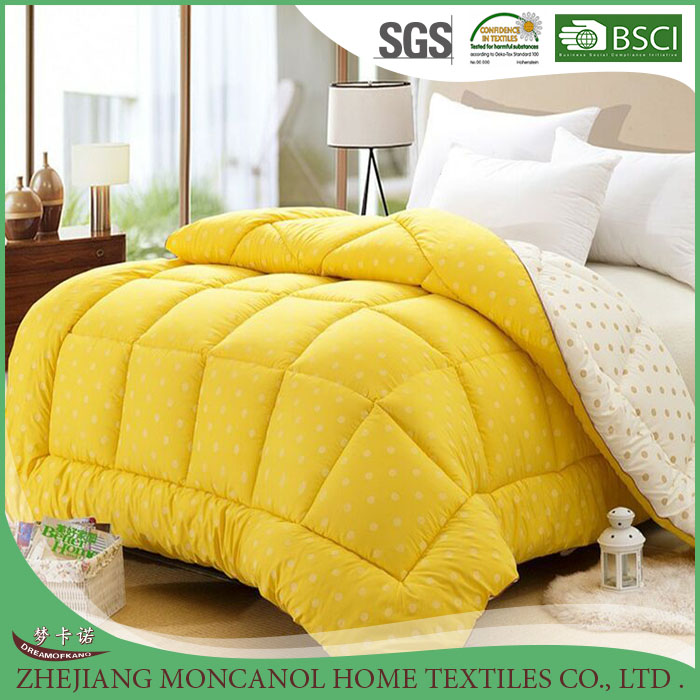 New design wholesaler wave point quilted polyester fabric cotton quilt