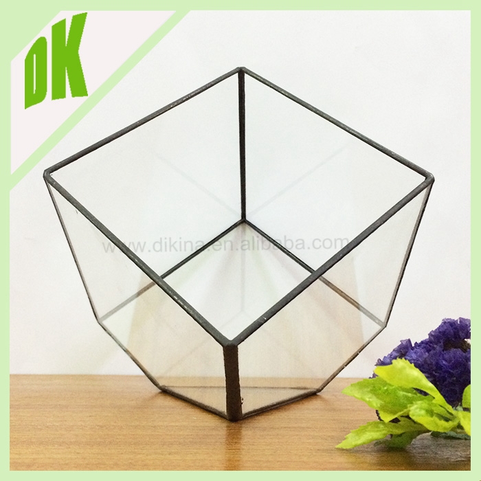 Geometric Mercury Candle Holder On Sale Large Glass Vase Square