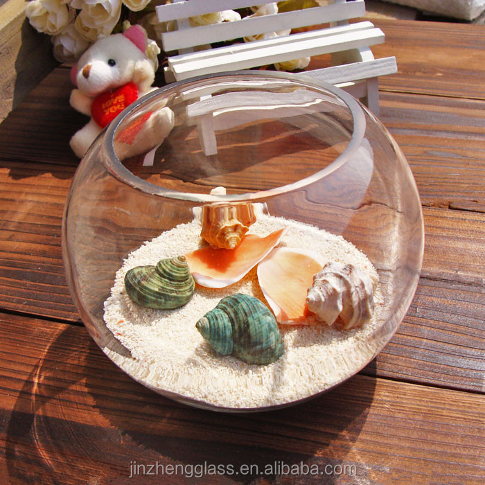 安い透明な丸いガラスの花瓶金魚鉢デスクトップ問屋・仕入れ・卸・卸売り